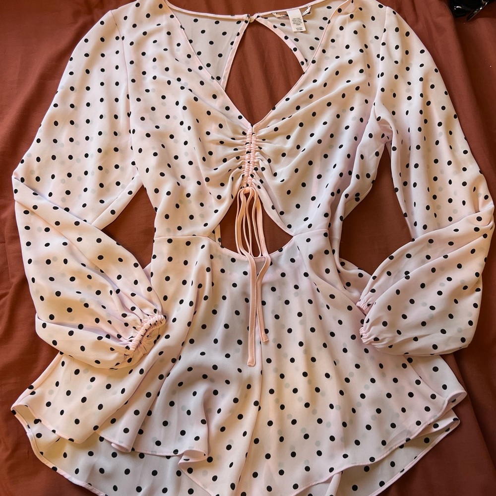 Victoria’s Secret sheer polkadot romper